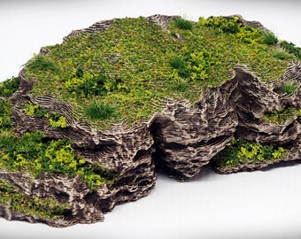 Dynamic Hills - &quot;Flat Top&quot; - Wargame Terrain - Miniature Wargaming, tabletop RPG D&D AOS rock formation scatter terrain, scenery