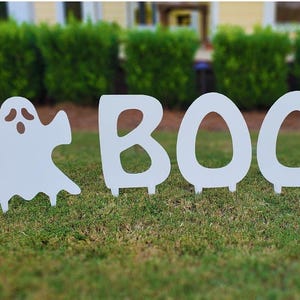 Halloween BOO with Ghosts Yard Decoration