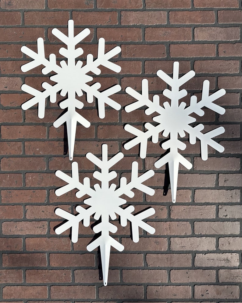 Christmas Snowflake Yard Art and Wall Hanger Jumbo Yard Set-3pcs