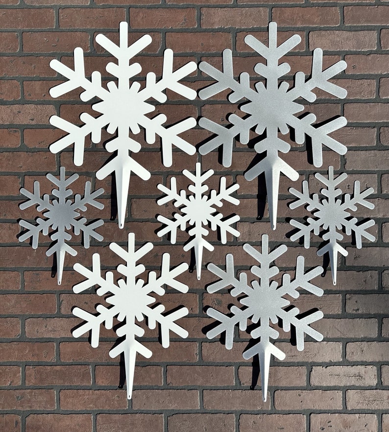 Christmas Snowflake Yard Art and Wall Hanger Bild 6