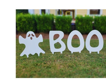 Halloween BOO with Ghosts Yard Decoration