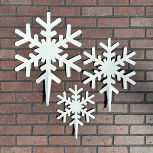 Christmas Snowflake Yard Art and Wall Hanger Yard Art Set-3pcs