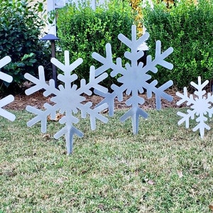 Christmas Snowflake Yard Art and Wall Hanger Bild 2