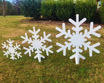 Christmas Snowflake Yard Art and Wall Hanger