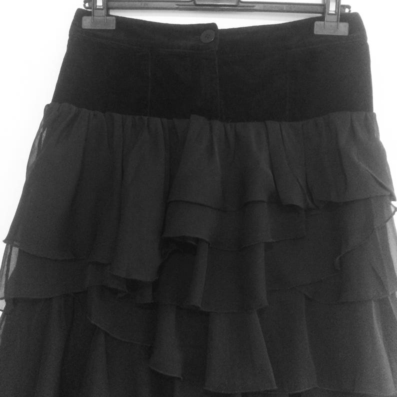 Black skirt with ruffles