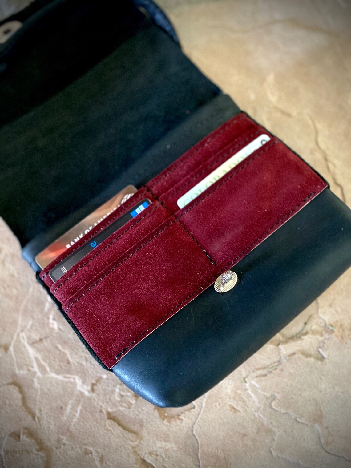 Leather purse credit card purse compact purse organizer Etsy