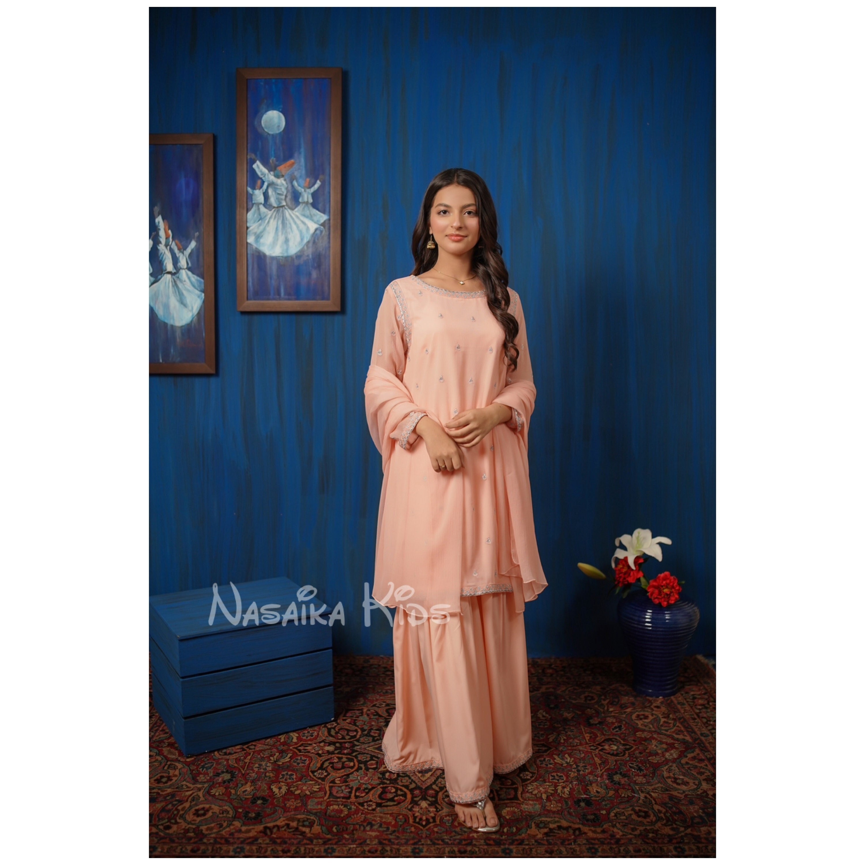 slim fit dress slacks Crystal Khaadi Net