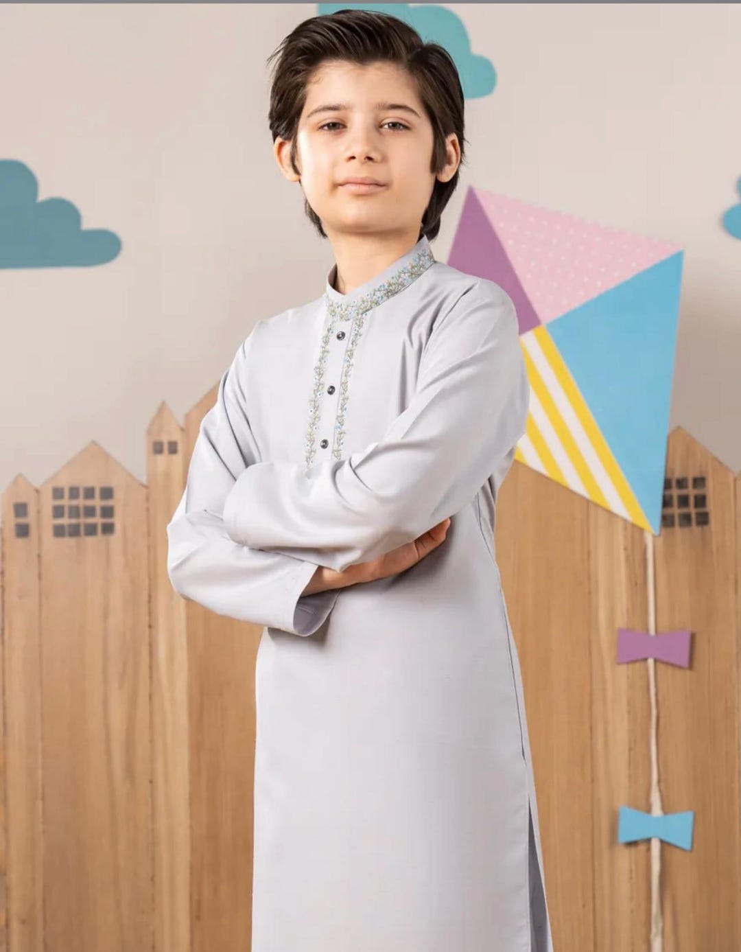 Boys Traditional Kurta Shalwar - Classic Pakistani Outfit 4-7Y
