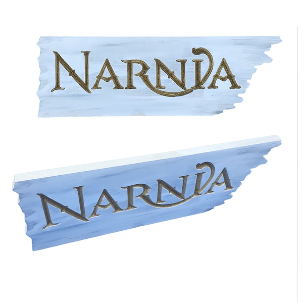 Narnia Carved Wood Direction Sign