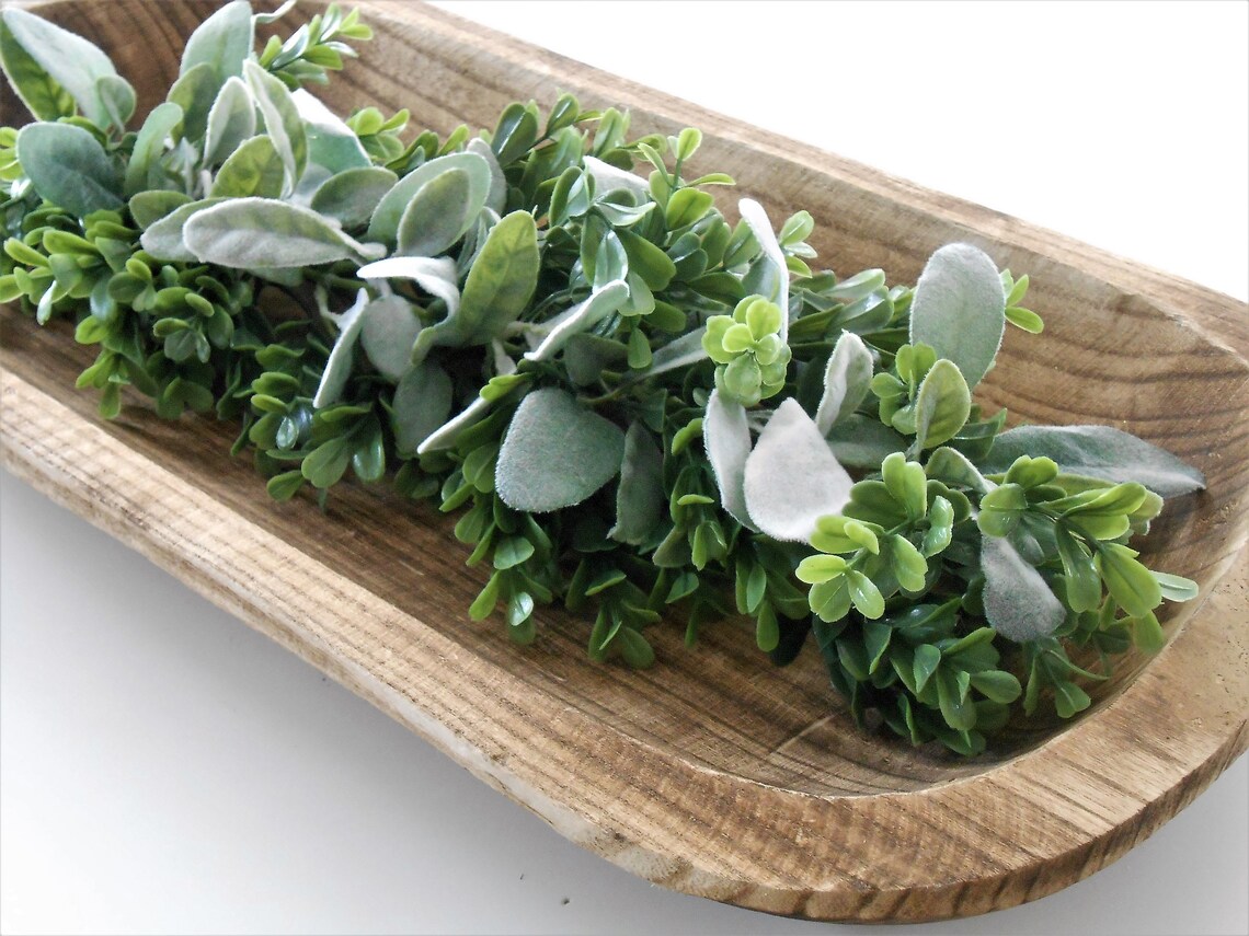 Dough Bowl Greenery Garland / Dough Bowl Filler / Farmhouse Etsy