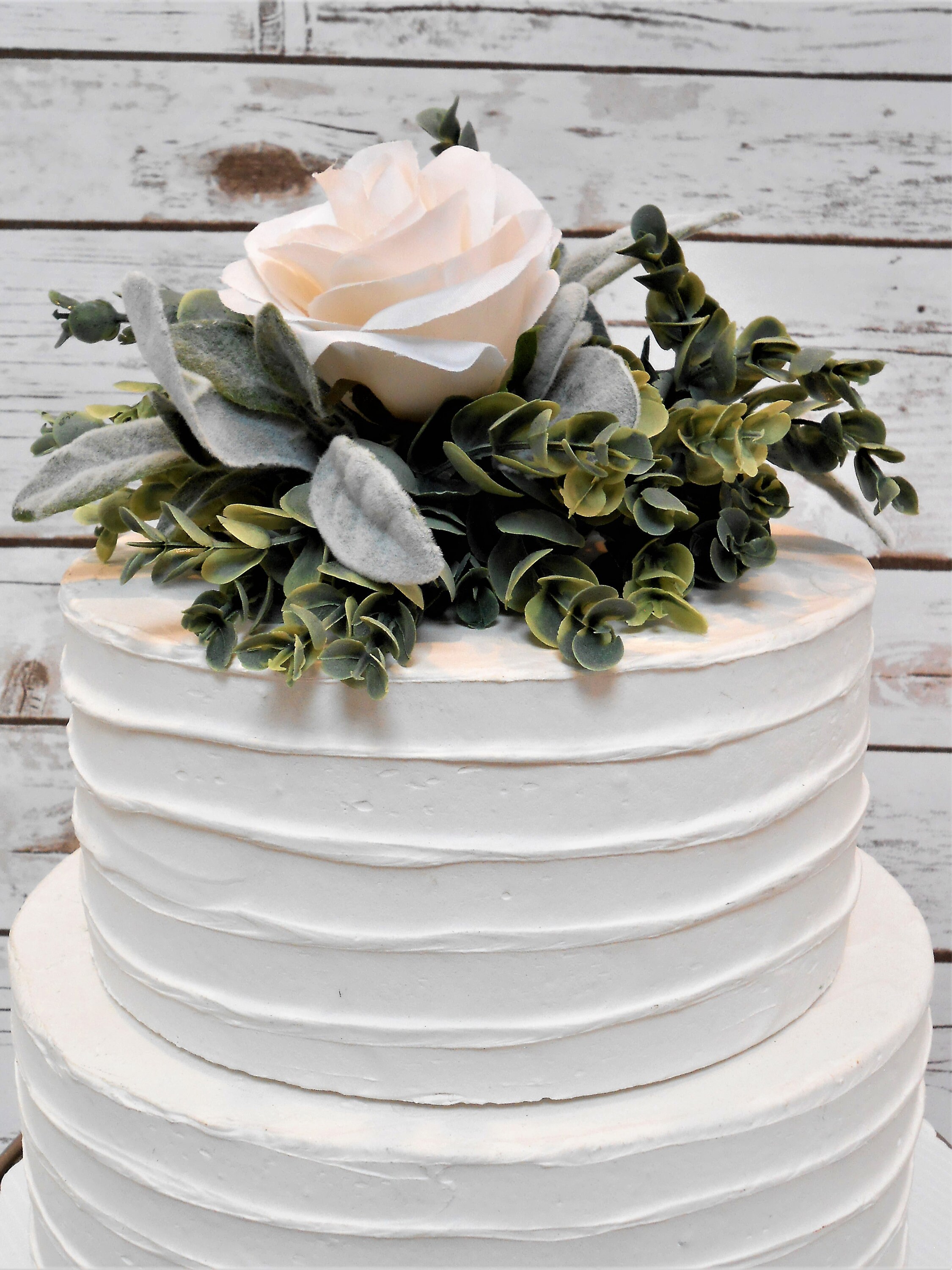 Stone Roses Cake Topper White Rose Greenery Cake Topper / Wedding Cake Topper / Birthday Cake ...