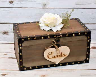 Wedding Card Box / Wedding Cardholder / Wedding Card Trunk / Rustic Wedding Card Box / Birthday Card Box / Bridal Shower Card Box