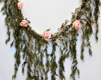 Blush Pink Garland / Draping Garland / Cascading Garland / Backdrop Garland / Birthday Photoshoot / Wedding Garland / Rose Party Garland /