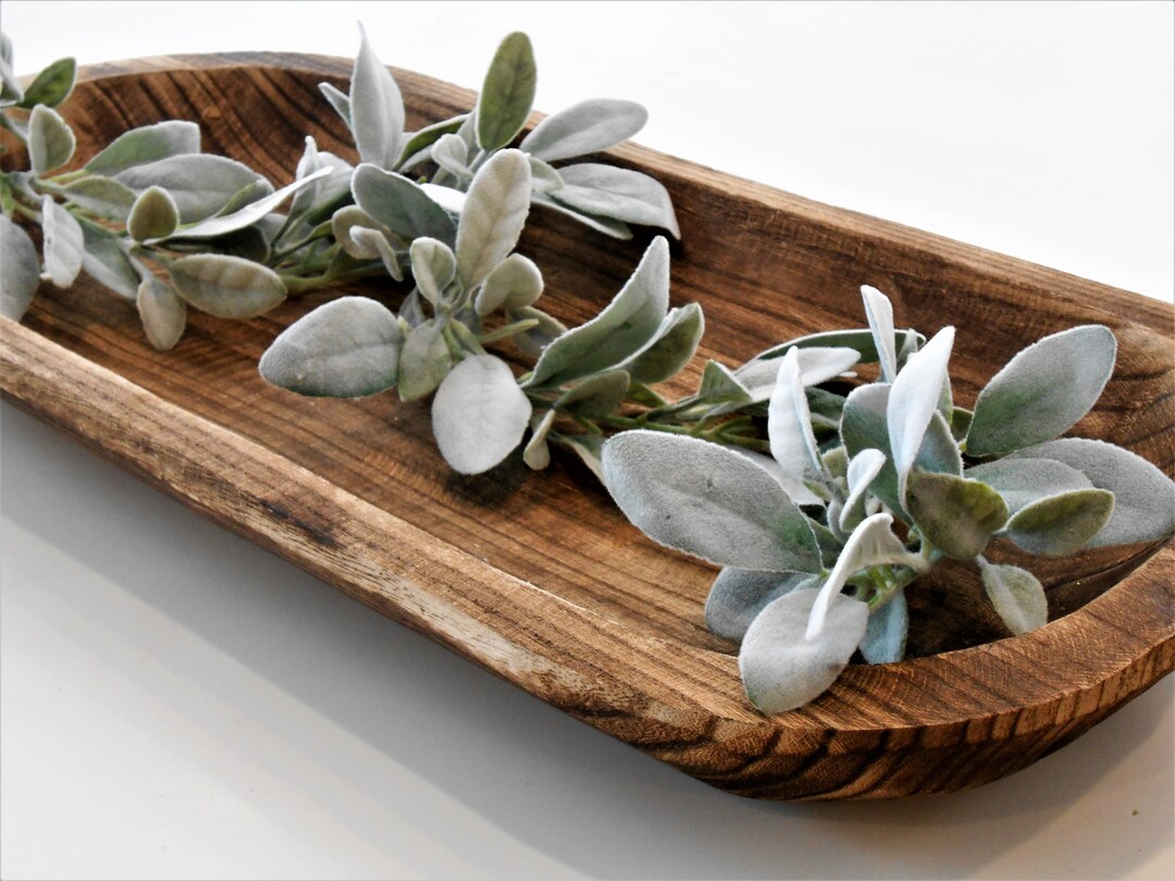 Lambs Ear Dough Bowl Greenery Filler / Dough Bowl Garland / Lantern Garland / Tray Garland