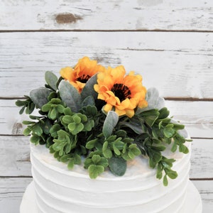 Sunflower Cake Topper / Wedding Cake Topper / Birthday Sunflower Cake Topper / Sunflower Garland Cake Topper / Sunflower Party Decorations