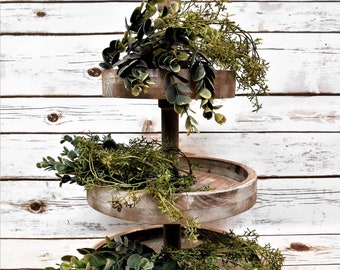 Tiered Tray Greenery Garland / Eucalyptus Garlands / Farmhouse Tiered Tray Greenery / Wild Greenery Tiered Tray Stuffer / Home Decor