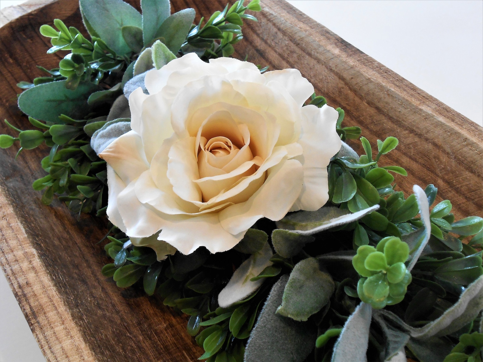Dough Bowl Greenery Garland / Farmhouse Rose Greenery Garland Etsy