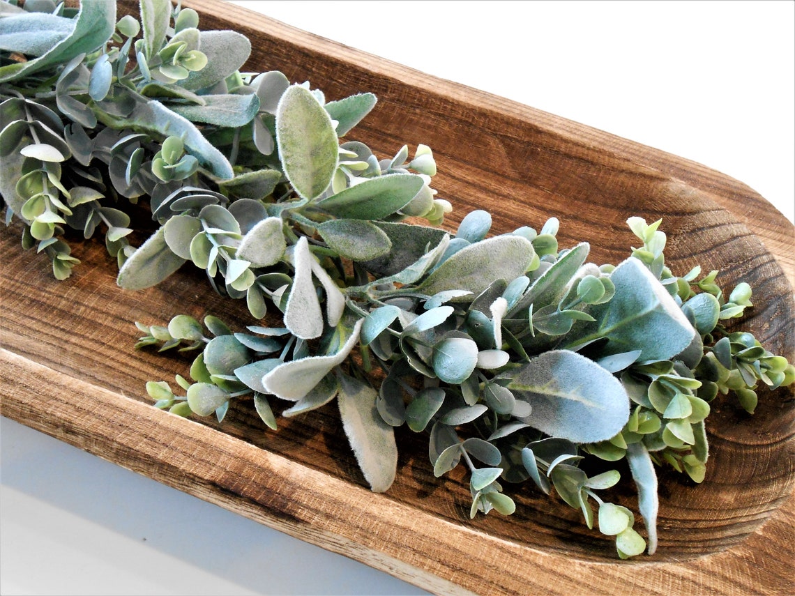 Dough Bowl Greenery / Dough Bowl Filler / Farmhouse Dough Bowl Etsy