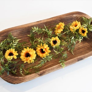 Sunflower Garland Swag / Table Runner / Dough Bowl Garland / Tray Garland / Sunflower Home Decor / Greenery Garland / Lantern Garland