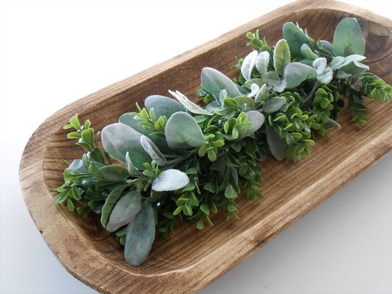 Dough Bowl Greenery Garland / Dough Bowl Filler / Farmhouse Etsy