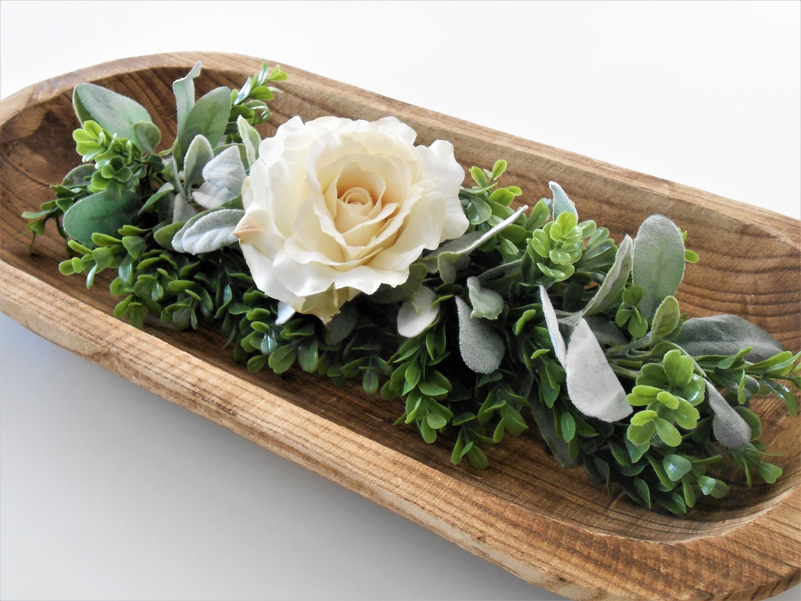 Dough Bowl Greenery Garland / Farmhouse Rose Greenery Garland Etsy