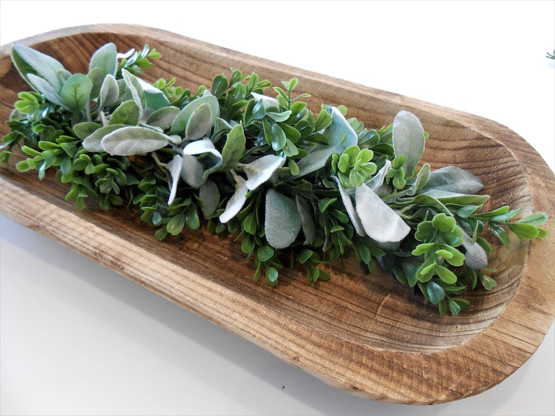 Dough Bowl Greenery Garland / Dough Bowl Filler / Farmhouse Etsy