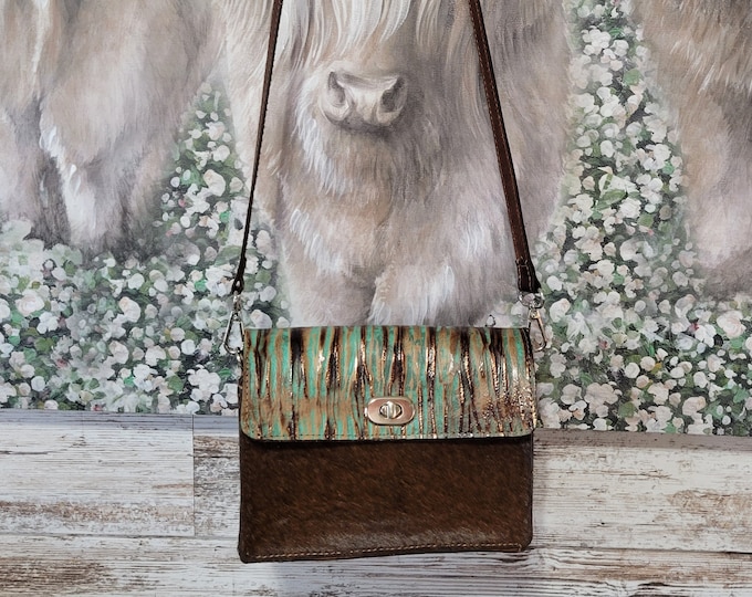 Leather Purse, Cowhide Crossbody