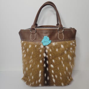 Axis Deer Hide Purse, Shoulder Bag