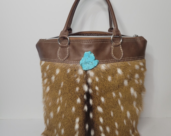 Axis Deer Hide Purse, Shoulder Bag