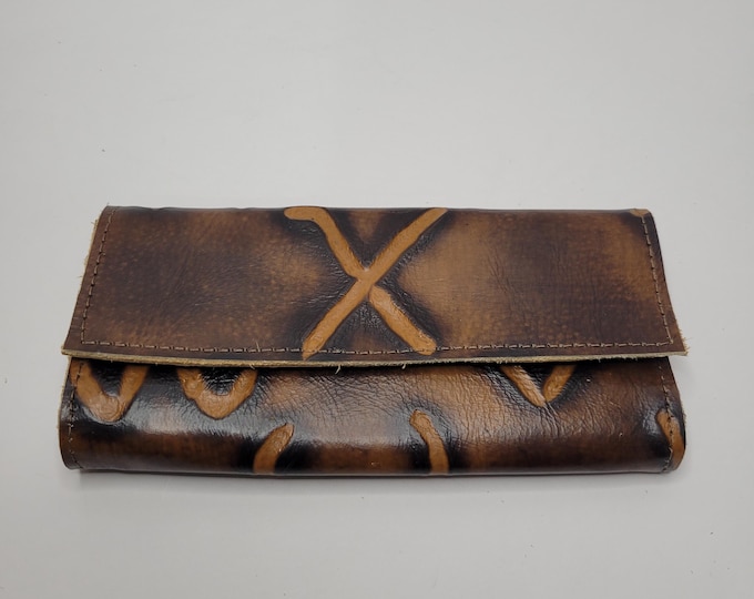 Wallet, Ladies Leather Wallet, Western Style Wallet, Mini Cattle Brands