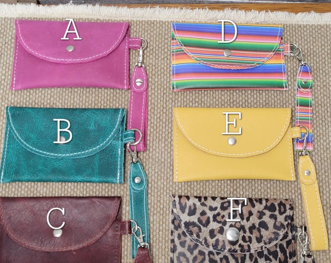 Western Keychain, Leather Keychain Cardholder, Money Purse Keychain