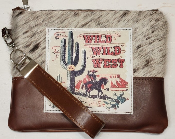 Makeup Bag  Purse Organizer, Catch All, Cowhide