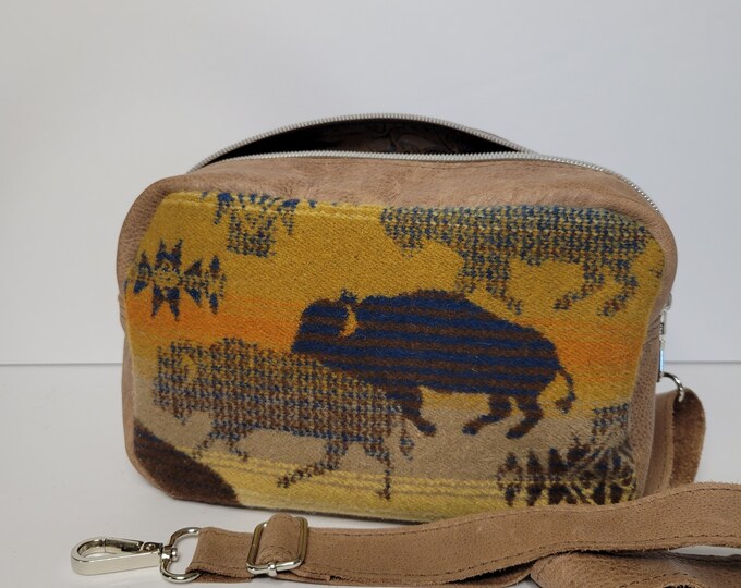 Crossbody Purse, PNW Buffalo Bum Bag, Wool Crossbody, PNW Fanny Pack