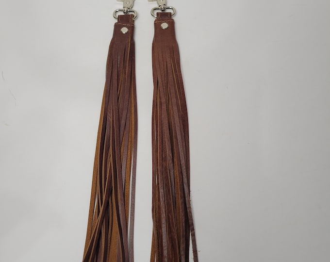 Tassel Rich Brown Italian Leather Tassel, Purse Tassel