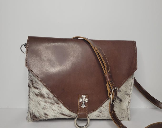 Cowhide Crossbody, Clutch, Envelope style Clutch