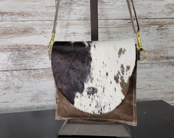 Cowhide Purse, Leather Crossbody