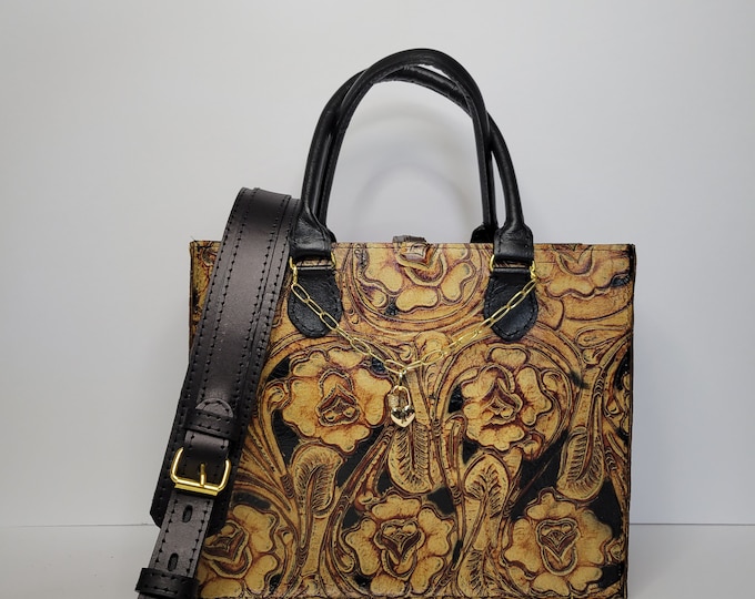Top Handle Purse l Rodeo l Italian Leather Shoulder bag l English Bridle Leather