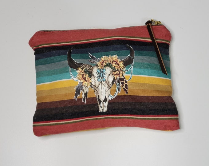 Serape Makeup Bag, Coin Pouch, Purse Organizer