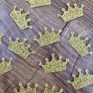 150 Glitter Gold Crown Confetti pieces. Crown confetti, Table decoration