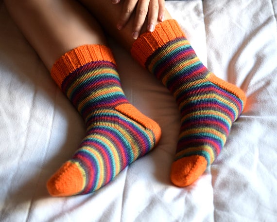 Halloween pumpkin pattern Womens socks thermal socks