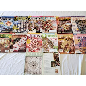 American Patchwork Quilting Magazine 14 nummer Vintage 90-2000-tals Quilter Lot