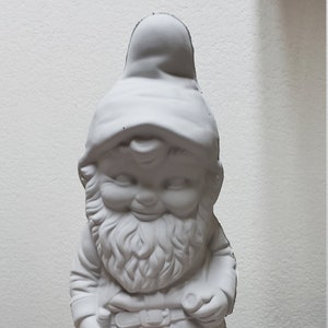 Alberta 545 Gnome with Walking Stick & Messenger Bag - Bisque (Ready to Paint)