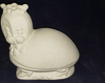 Provincial P929 Lady Bug Bank Bank - Bisque (Ready to Paint)