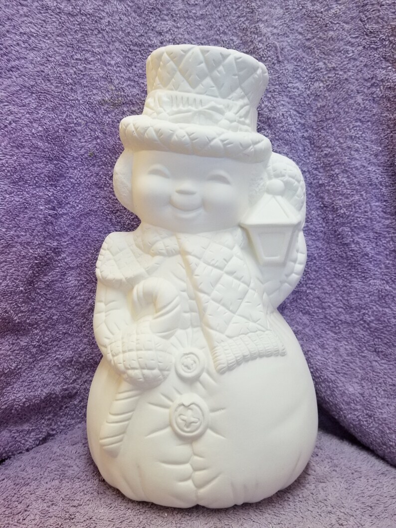 Ceramic Mr. Snowman Bisque Ready to Paint | Etsy