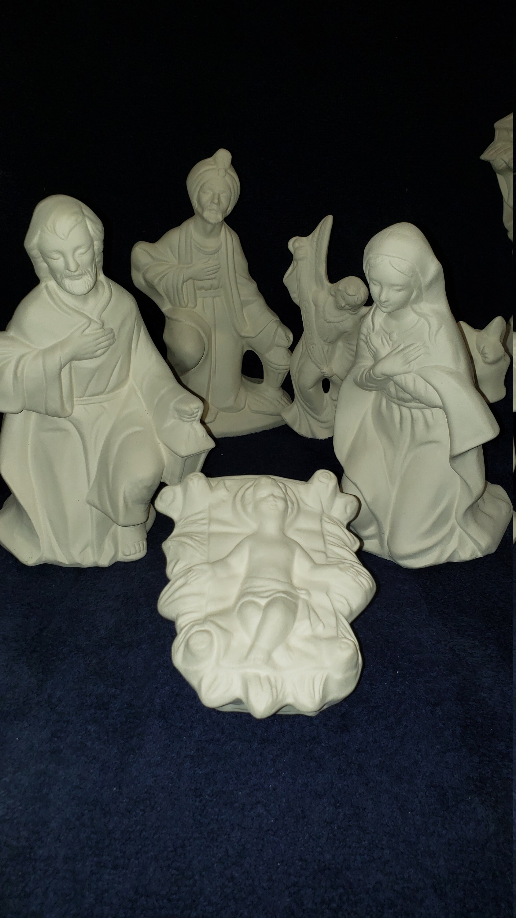 11 Piece Heritage Nativity Set Bisque ready to Paint Must Etsy