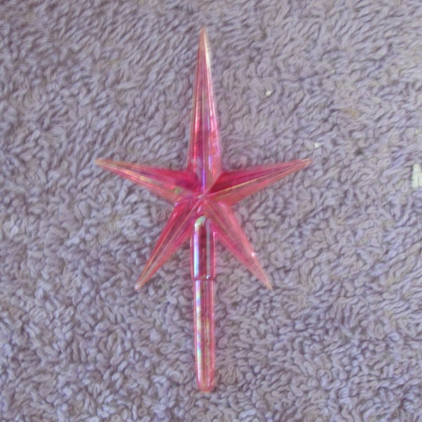 Medium Pink, Red, Clear, Orange, Blue, Green, Purple or Yellow Aurora Star for Ceramic Christmas Trees
