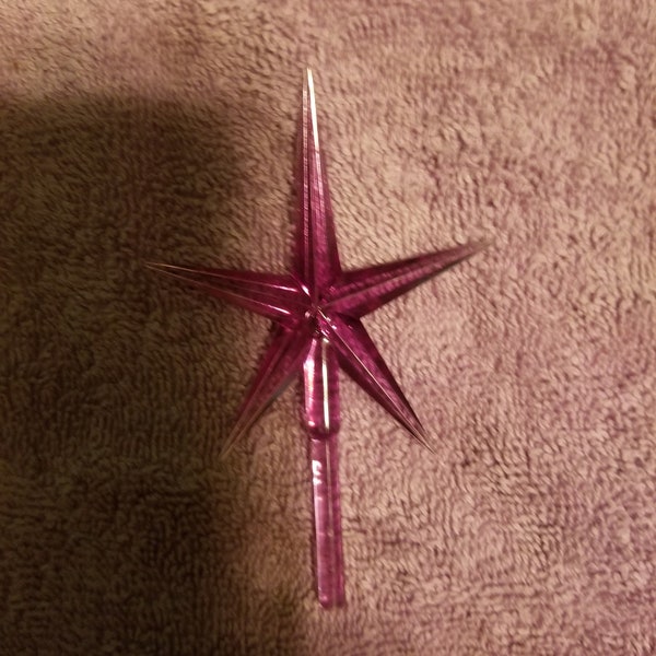 Large Purple, Red, Clear, Yellow, Blue or Green Modern Star for Ceramic Christmas Trees