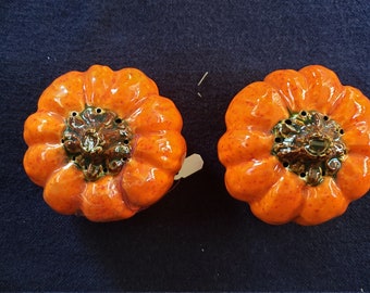 Ceramic Hand Painted (Glazed)Pumpkin Salt & Pepper