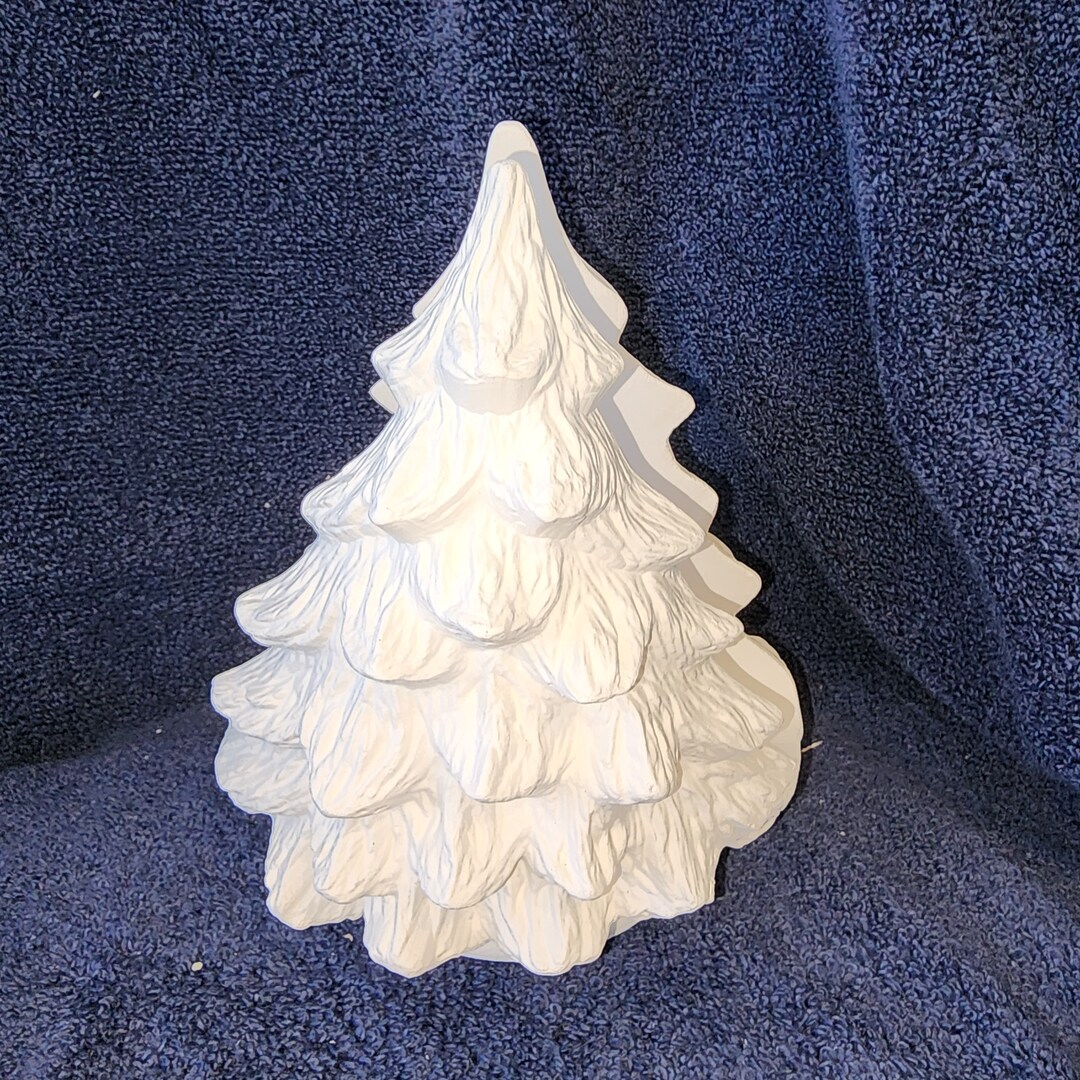 Nowell FM763 Ceramic Christmas Tree Napkin Holder Bisque ready to Paint