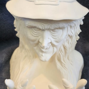 Duncan 432 Witch Candle Holder - Bisque (Ready to Paint)